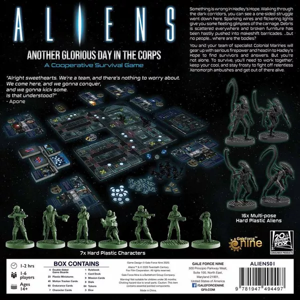 Aliens: Another Glorious Day in the Corps Board Game image 1