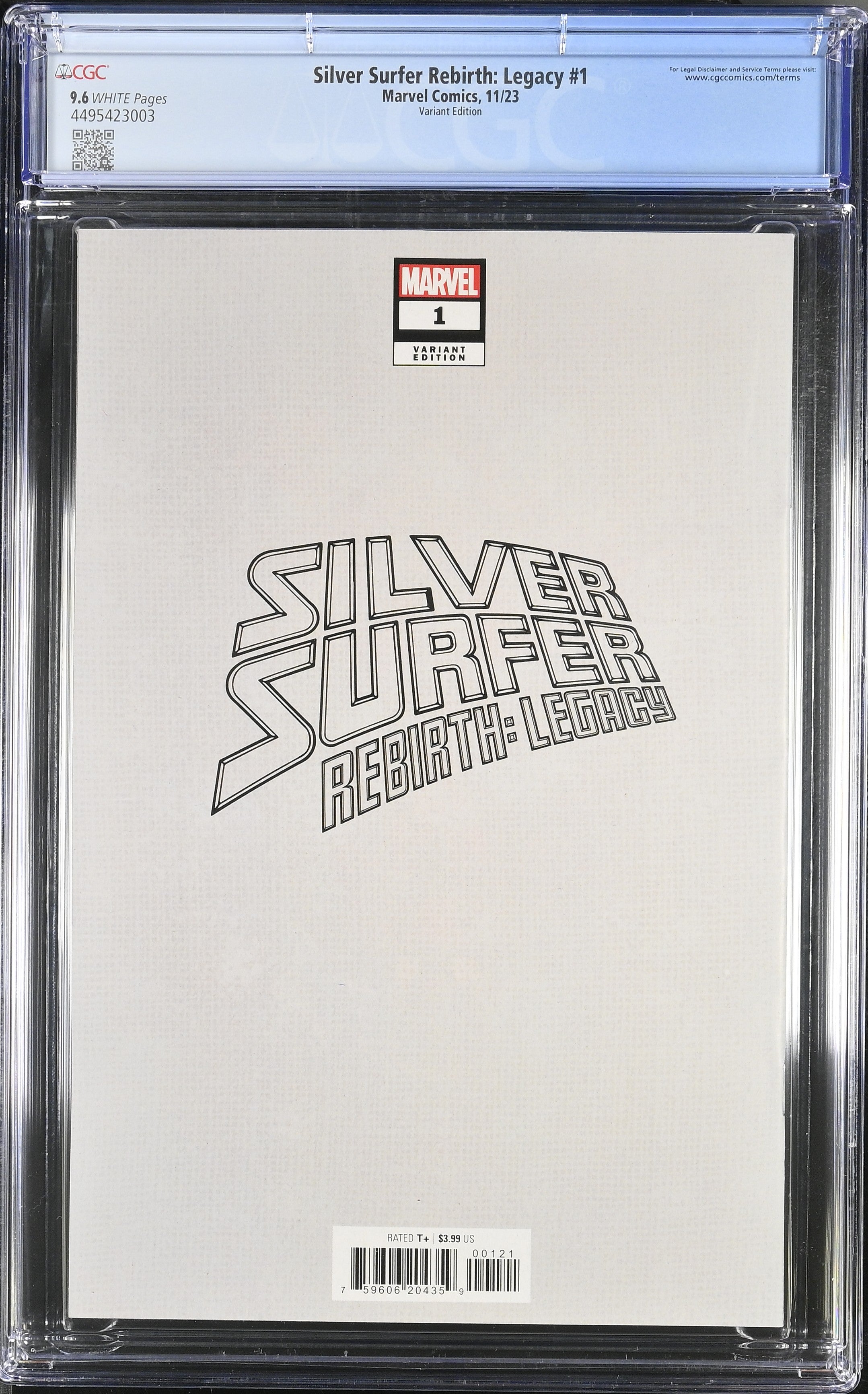 Silver Surfer Rebirth: Legacy #1 (Negative Space Variant) [CGC 9.6] image 1