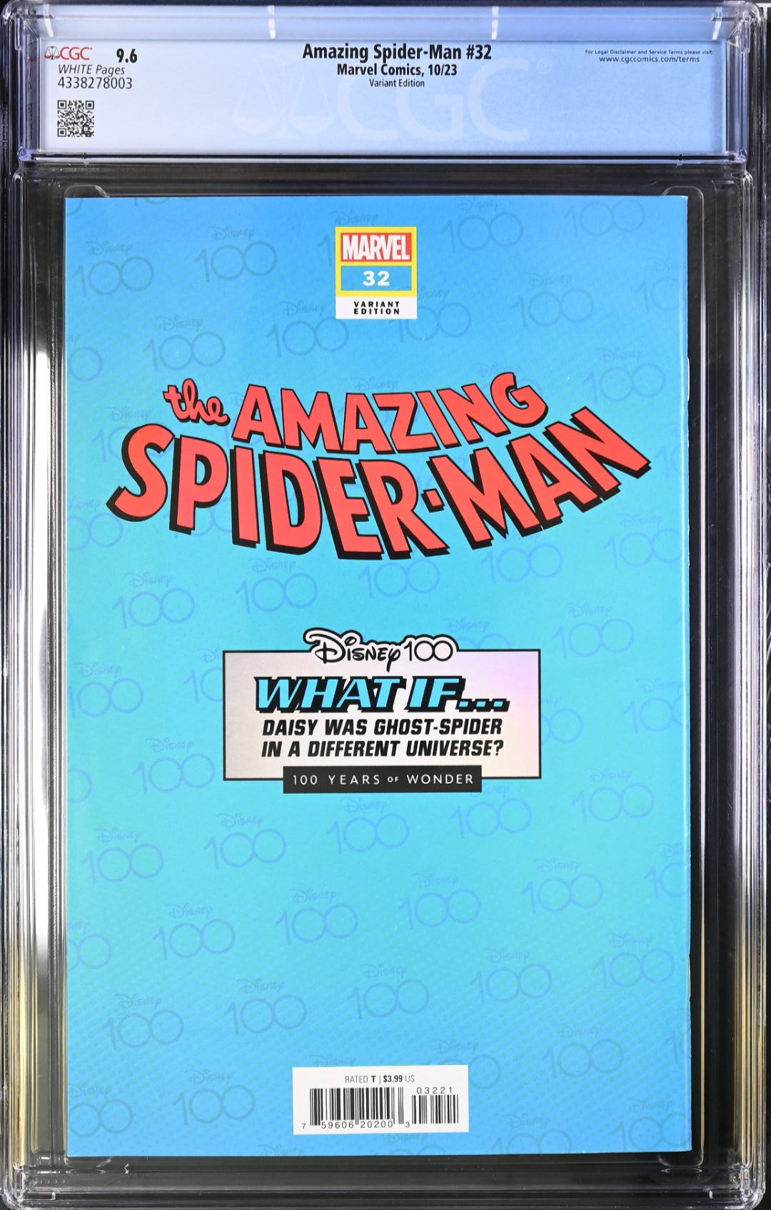Amazing Spider-Man #32 (Disney100 Variant) [CGC 9.6] image 1