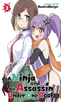 Cover of a manga book titled 'A Ninja and an Assassin Under One Roof' featuring two characters.