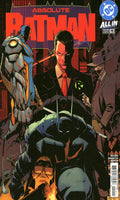 Comic book cover featuring Batman and a robot with a dark, moody color palette.