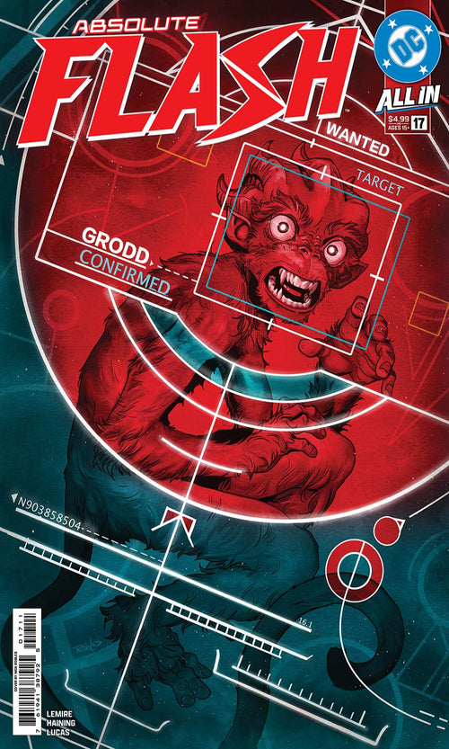 Comic book cover featuring a red creature with a wanted poster design.