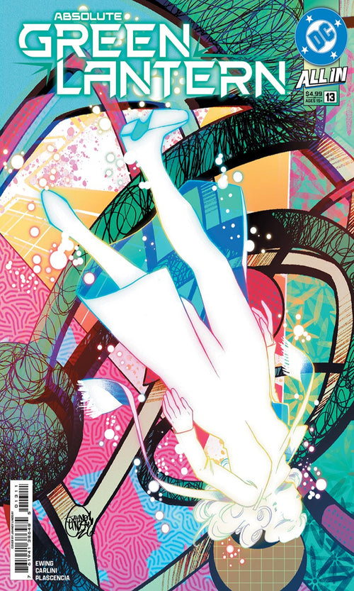 Comic book cover of Absolute Green Lantern with colorful design and character silhouette.