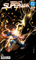 Comic book cover featuring Superman with dynamic lighting effects on a dark background