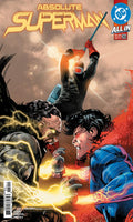 Comic book cover featuring Superman and another character in a dynamic pose with the DC logo.
