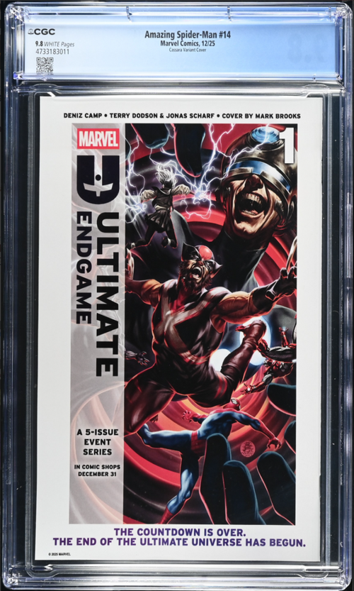 Comic book cover of 'Ultimate Endgame' with Marvel logo and superhero artwork.