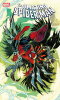 Comic book cover featuring Spider-Man in action against a dark background