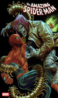 Comic book cover featuring Spider-Man and a monstrous creature with 'The Amazing Spider-Man' title.