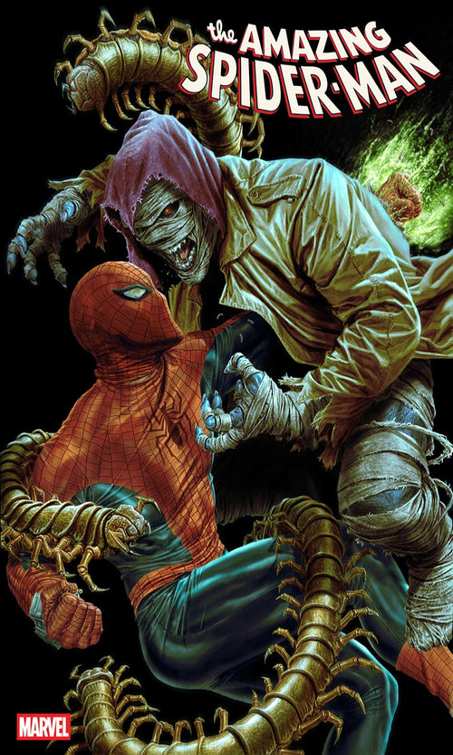 Comic book cover featuring Spider-Man and a monstrous creature with 'The Amazing Spider-Man' title.