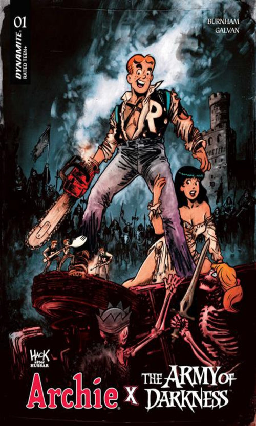 Comic book cover featuring Archie and the Army of Darkness with a dark, apocalyptic background.