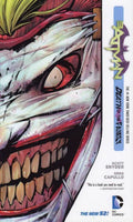Comic book cover with a close-up of a character's face and DC Comics logo.