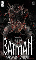 Comic book cover featuring a dark-themed character with weapons, titled 'Batman: Gargoyle of Gotham'.
