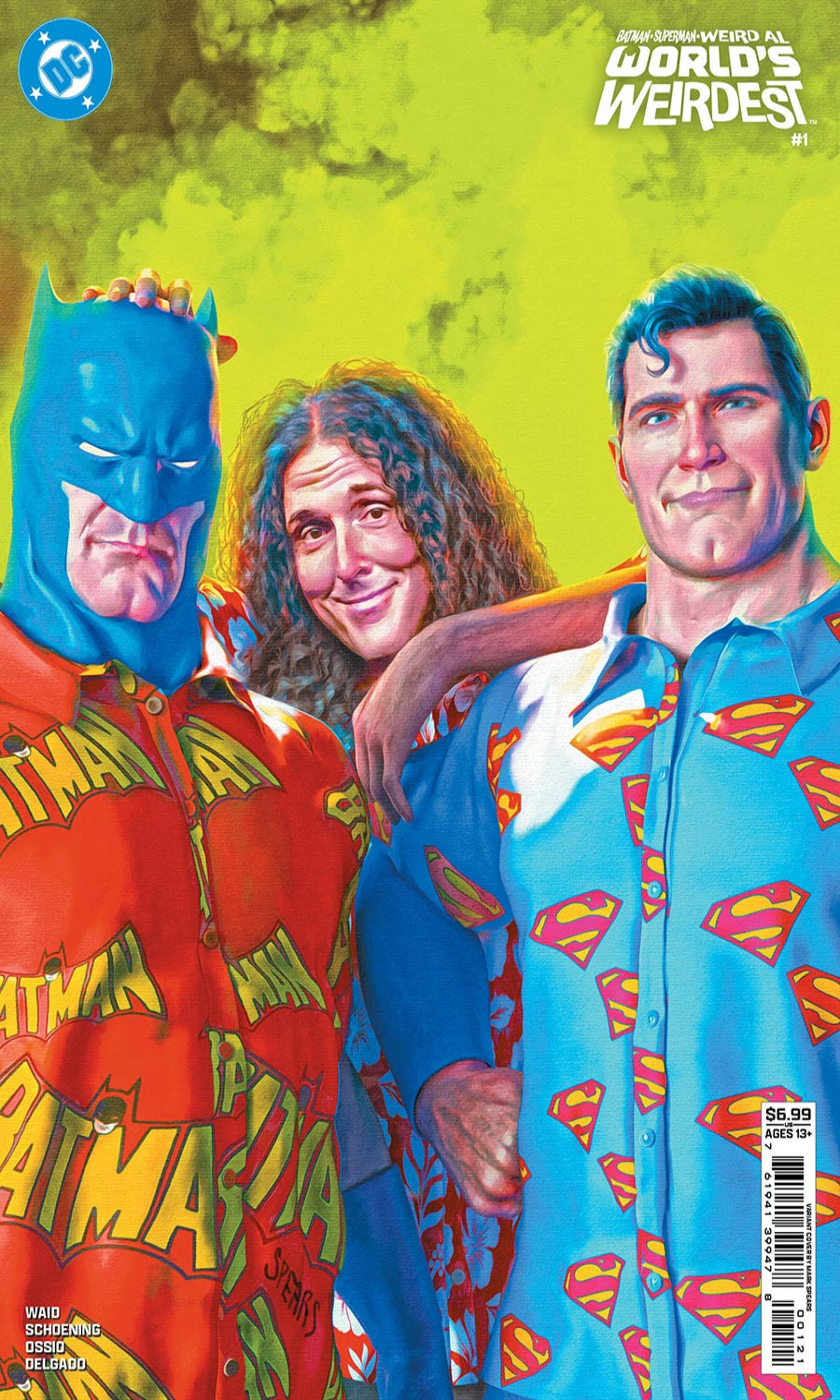 Batman Superman Weird Al Worlds Weirdest #1B