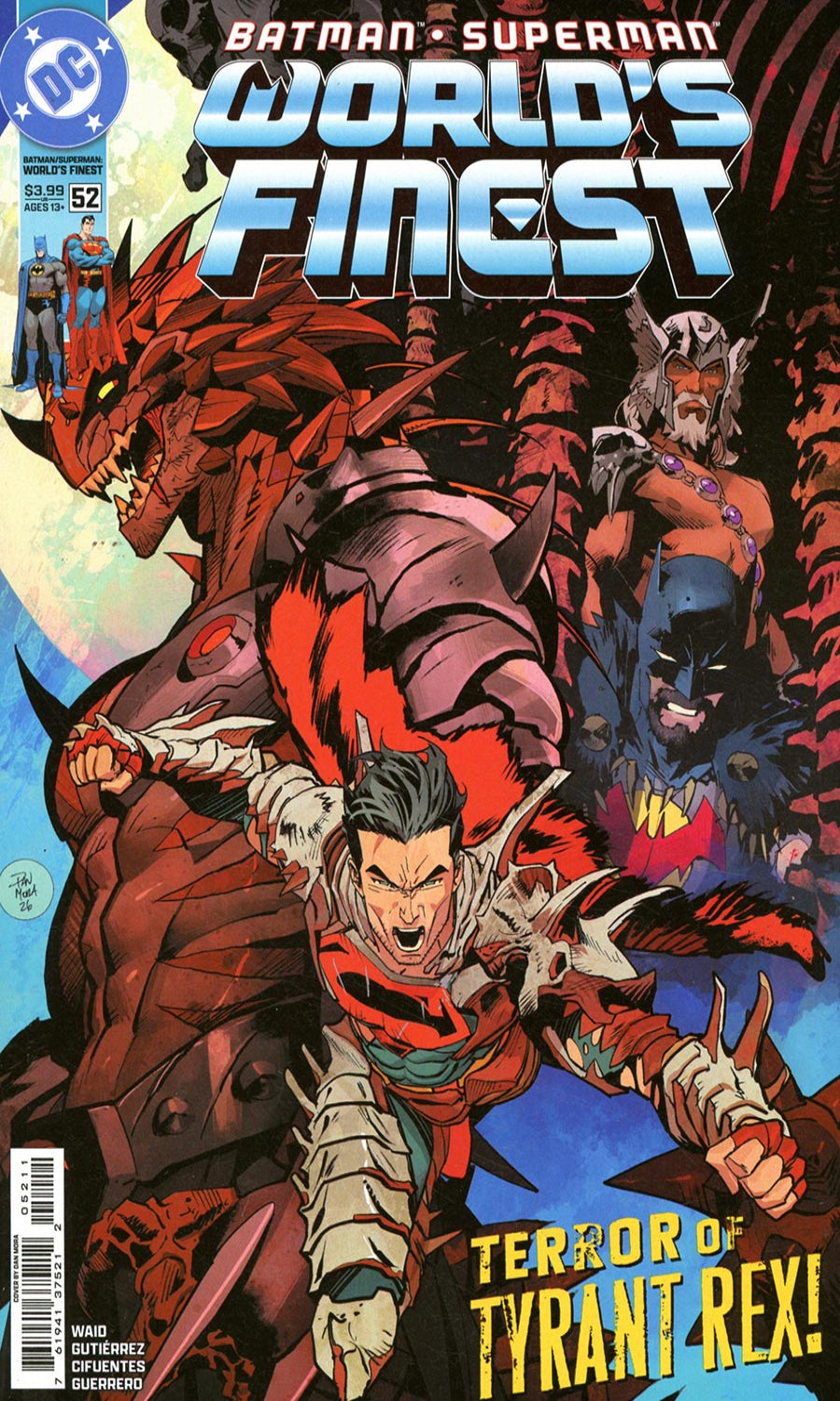 Comic book cover featuring Batman and Superman with a dragon-like creature, titled 'World's Finest'.
