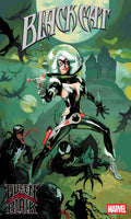 Comic book cover featuring a superhero in a green and black costume with 'Black Cat' text.