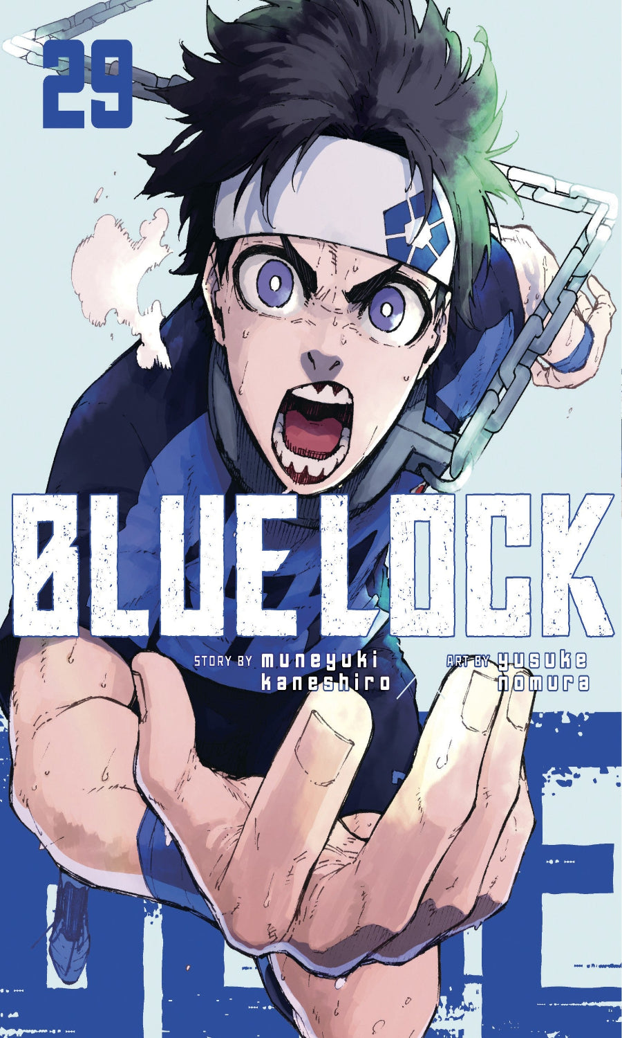 Cover of 'Blue Lock' manga volume 29 with an animated character in a dynamic pose.