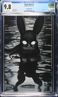 Comic book cover of 'Bunny Mask #4' with a CGC grading label on top.