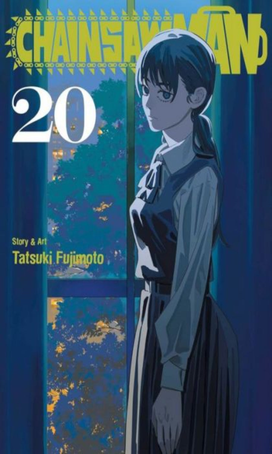 Manga book cover with character and number 20 on a dark background