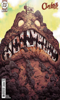 Comic book cover for Clayface #2 by DC Comics, featuring Clayface as a large monstrous head with glowing eyes and a wide open mouth containing the word 'CLAYFACE' in stylized letters, set against a yellow-green sky.