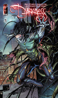 Comic book cover featuring a character in a dynamic pose with a cityscape background