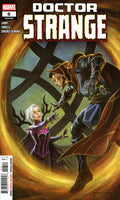 Comic book cover of 'Doctor Strange' featuring a mystical scene with characters and energy.