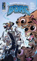 Comic book cover featuring cartoon characters with large eyes and exaggerated features.