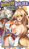 Cover of 'Dungeon Builder' manga with a character and a tiger, featuring the title and authors' names.