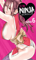 Manga book cover of 'Ero Ninja Scrolls' with a character in a red outfit on a pink background