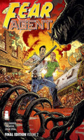 Comic book cover titled 'Fear Agent' with two characters and a bear-like creature.