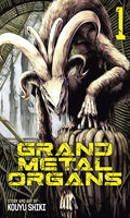Cover of 'Grand Metal Organs' with a creature and text