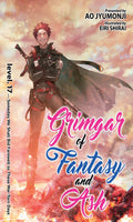 Book cover of 'Grimgar of Fantasy and Ash' by AO JYUMONJI, illustrated by Eiri Shirai, with a character in fantasy attire.