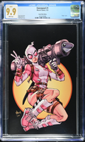 Comic book cover featuring a character with a weapon, graded 9.9 by CGC.