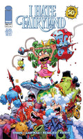Comic book cover of 'I Hate Fairyland' with colorful characters and text.