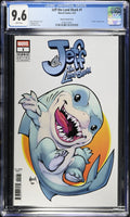 Comic book cover of 'Jeff the Land Shark' with a CGC grading label on top.