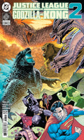 Comic book cover featuring Godzilla, Kong, and other characters with a dynamic layout.
