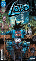 Comic book cover featuring a robot with text and a DC logo