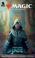 Comic book cover of 'Magic: The Gathering' featuring Jace.
