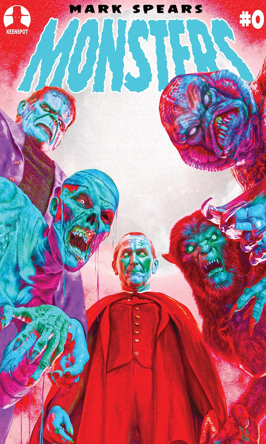 Comic book cover titled 'Monsters' with colorful characters and text.