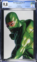 Comic book cover featuring a character in a green suit with a CGC grading label on top.
