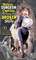 Comic book cover with an animated character in a dungeon setting
