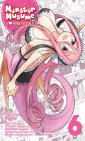 Anime character with pink hair and dress on a patterned background, 'Monster Musume' title visible