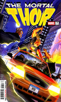 Comic book cover of 'The Mortal Thor' featuring a superhero in action.