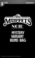 Black and white cover of 'The Muppets Noir' with text on a black background