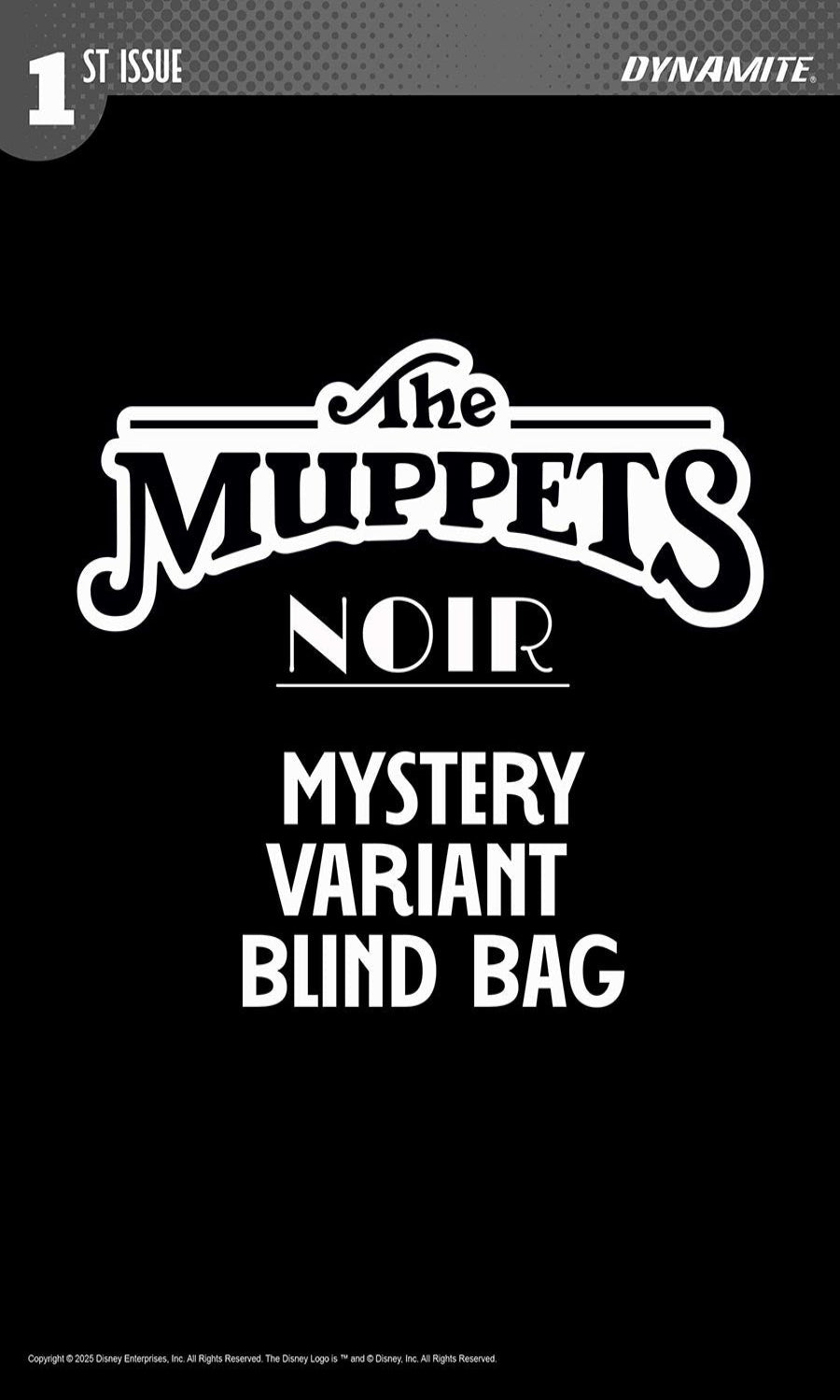 Black and white cover of 'The Muppets Noir' with text on a black background
