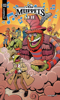 Comic book cover featuring The Muppets with a colorful and whimsical design.