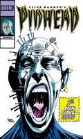 Comic book cover of 'Pinhead' with a stylized face and text, featuring the Boom! Studios logo.