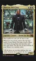 Card featuring Director Nick Fury with game text and icons