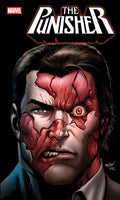 Comic book cover of 'The Punisher' with a close-up of the character's face.