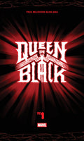 Comic book cover of 'Queen in Black' with red and black design