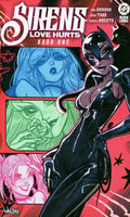 Comic book cover featuring a character in a black suit with a red background